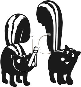 Cartoon skunk clipart