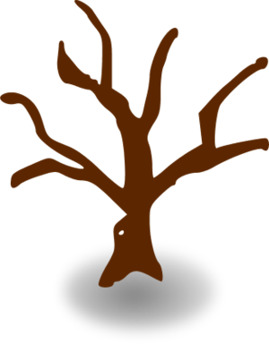 dead tree cartoon - vector Clip Art