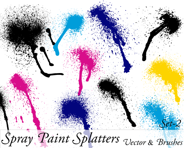 Destroyed Paint Splatter Vectors | Vector & Photoshop Brushes ...