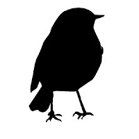 Chubby Bird Silhouette Clipart