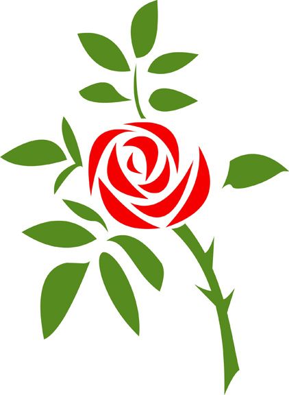 Rose Stencil | Flower Stencils ...