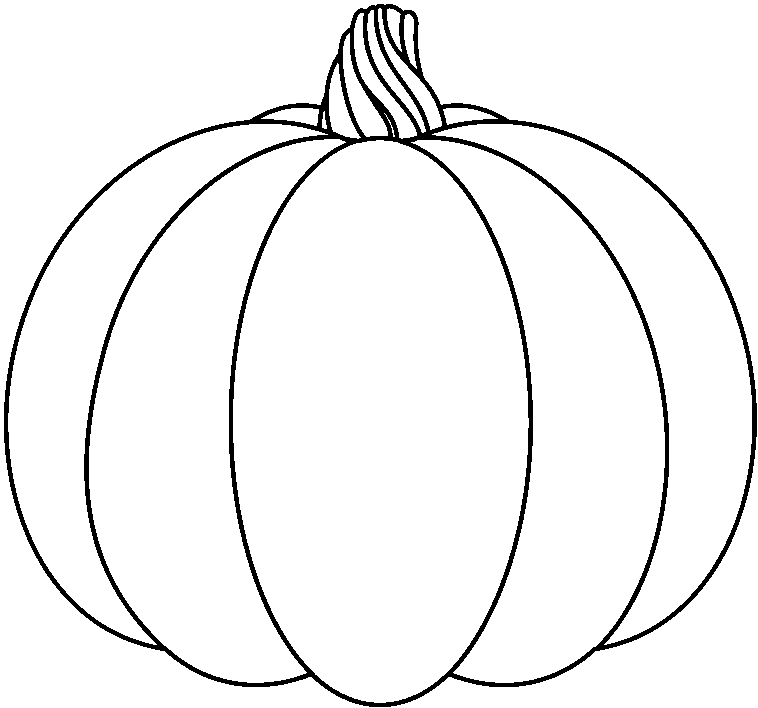 Pumpkin outline clipart