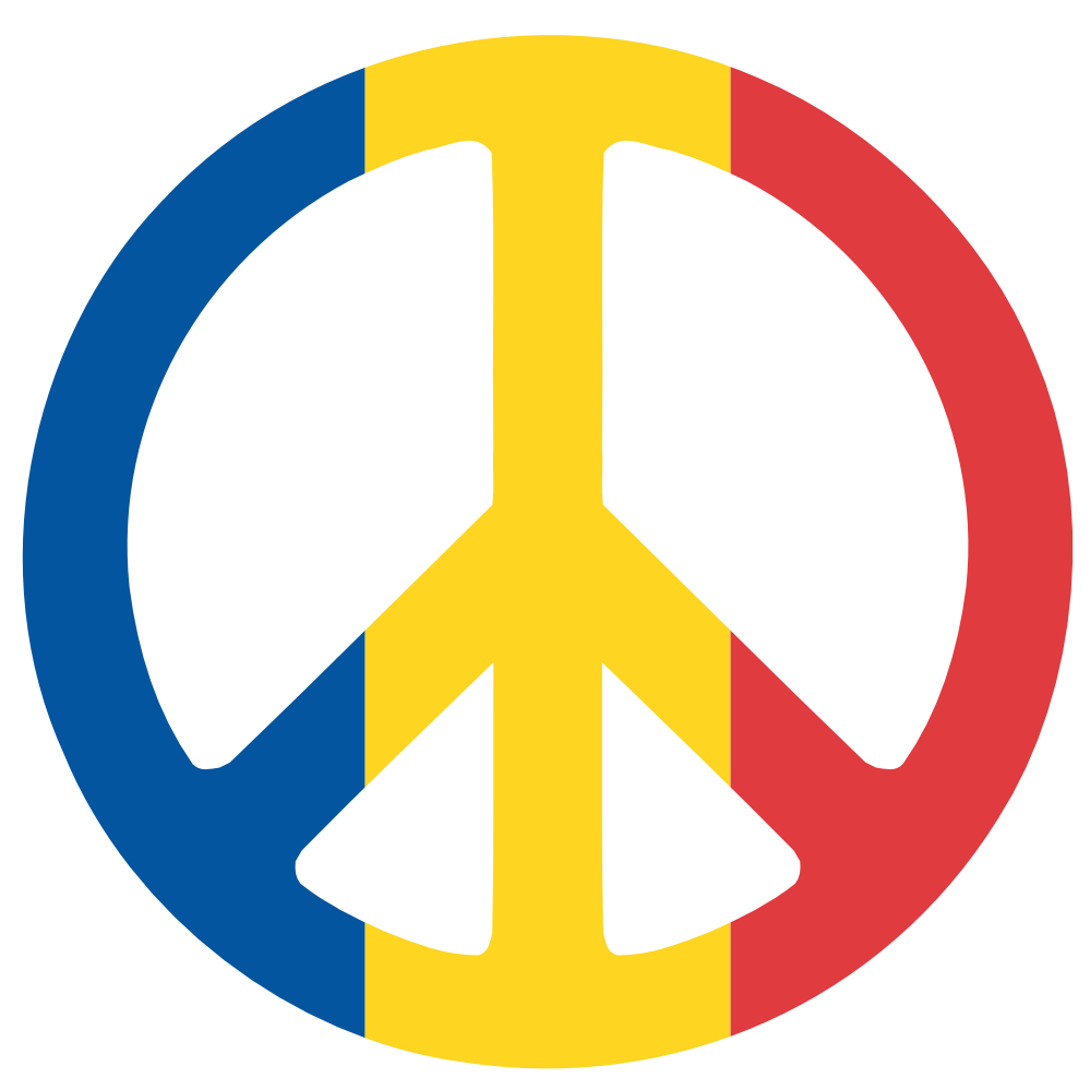 Peace sign with the world clipart