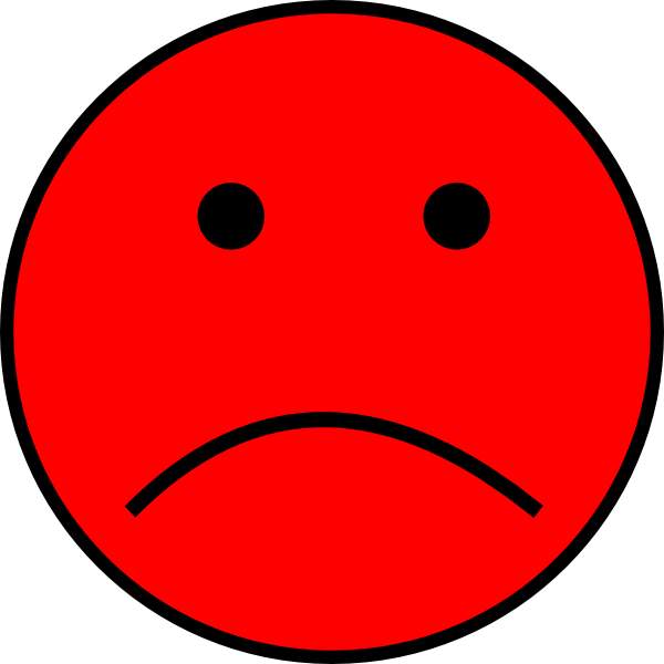 Red sad face clip art