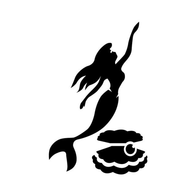 Best Photos of Little Mermaid Seashell Stencils - Little Mermaid ...
