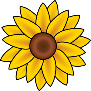 Sunflower clip art - vector clip art online, royalty free & public ...