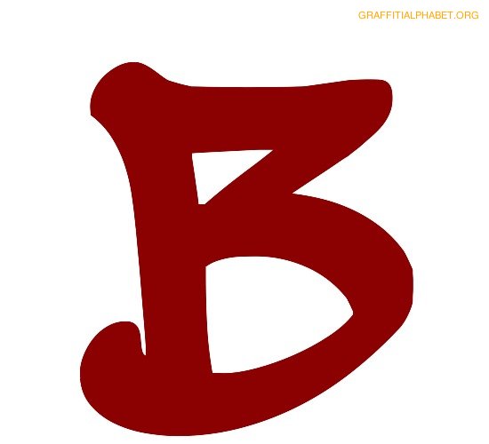 Graffiti Alphabet B Graffiti Letter B Printables | Graffiti ...
