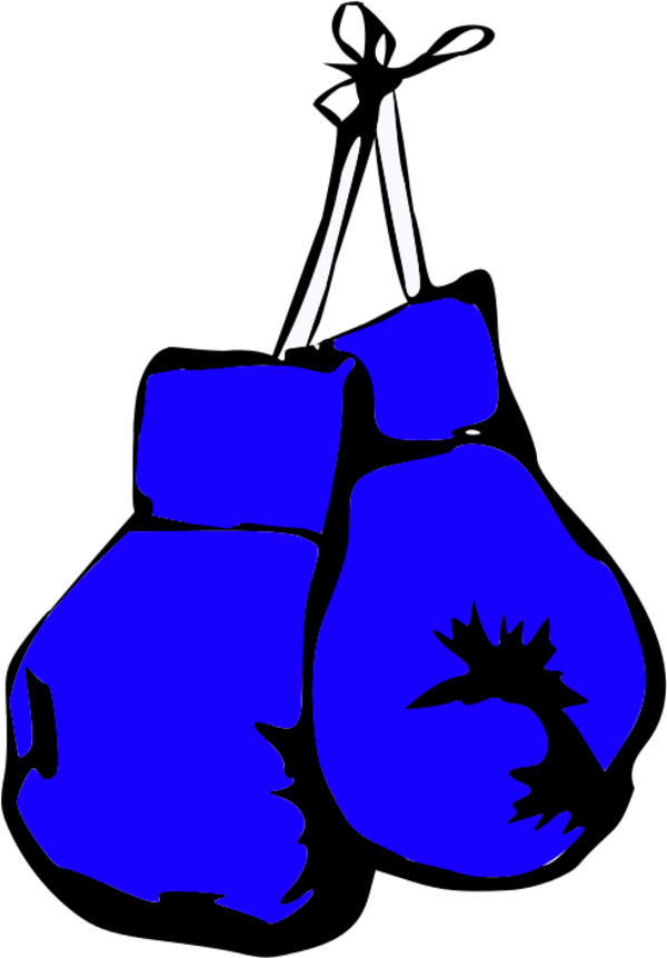 Burning boxing gloves - vector Clip Art