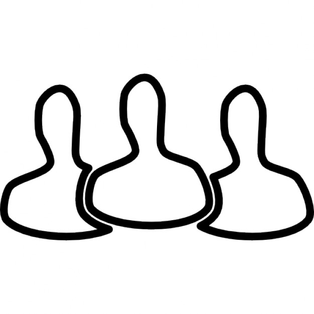 People outlines in a circle Icons | Free Download