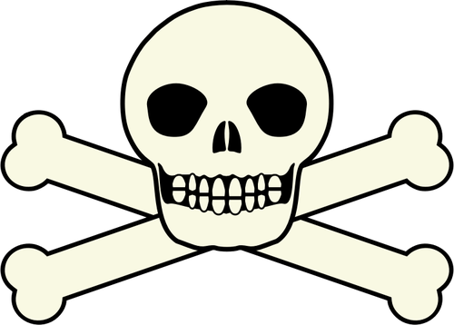 Traditional pirates flag skull vector clip art | Public domain vectors