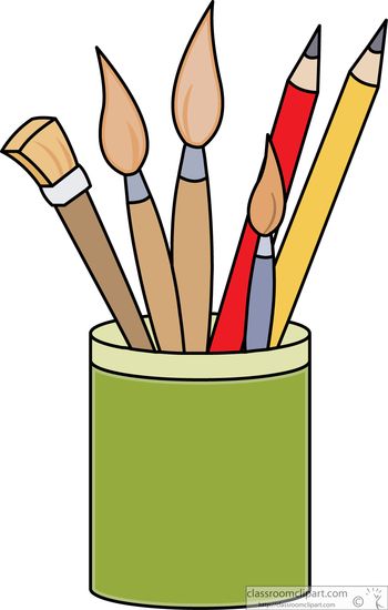 Art Supplies : art-supplies-pencils-paint-brushes-clipart-541623 ...