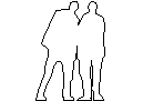 Group Outlines of People, Elevation - Draftsperson.