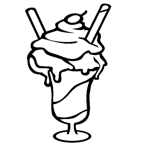 Ice Cream Sundae Coloring : Two Ball Ice Cream Coloring Pages ...