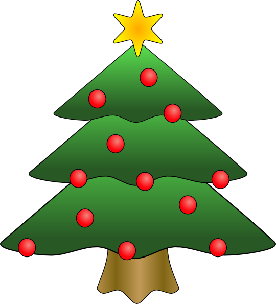 Xmas tree cartoon clip art