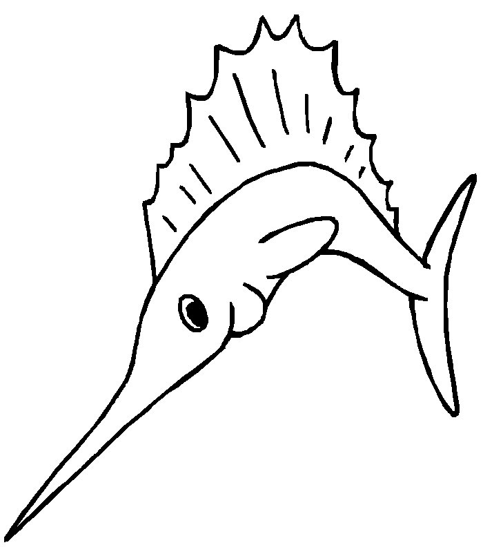 Swordfish Coloring Page - AZ Coloring Pages