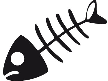 Fish Skeleton Wall Sticker - TenStickers