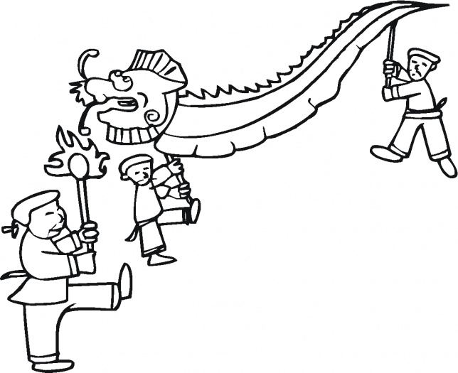 Chinese New Year's Day coloring pages | Super Coloring