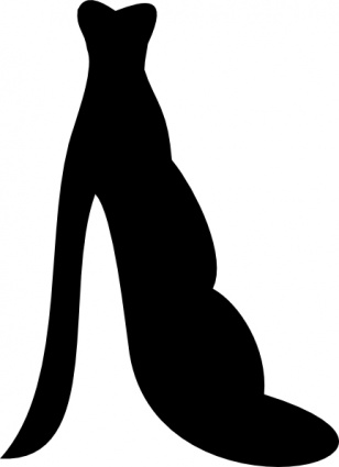 Prom Dress clip art vector, free vector graphics