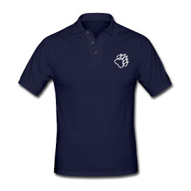 Outline Pawprint Polo | Stalag 99 dark shirt store