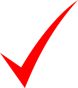 Red Check Mark Clip Art - vector clip art online ...