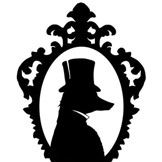 The Fox Gentleman Silhouette Art Print