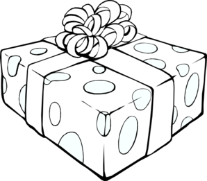 Gift Outline clip art - vector clip art online, royalty free ...