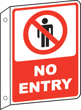 2-Way No Entry Sign by SafetySign.com - R1521