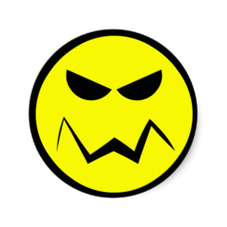 Mean Smiley Stickers, Mean Smiley Sticker Designs