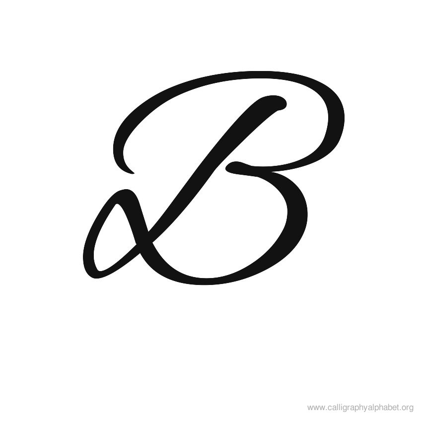 Calligraphy Alphabet B | Alphabet B Calligraphy Sample Styles ...