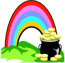 Irish Clip Art-St. Patricks Day Rainbow Pot of Gold Graphic Craft ...