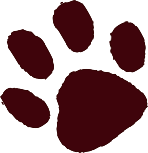 Brown Paw Print clip art - vector clip art online, royalty free ...