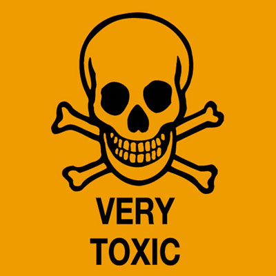 ROLL OF 500 28X28 VERY TOXIC SYMBOL [PL02R] - £69.40 : Industrial ...