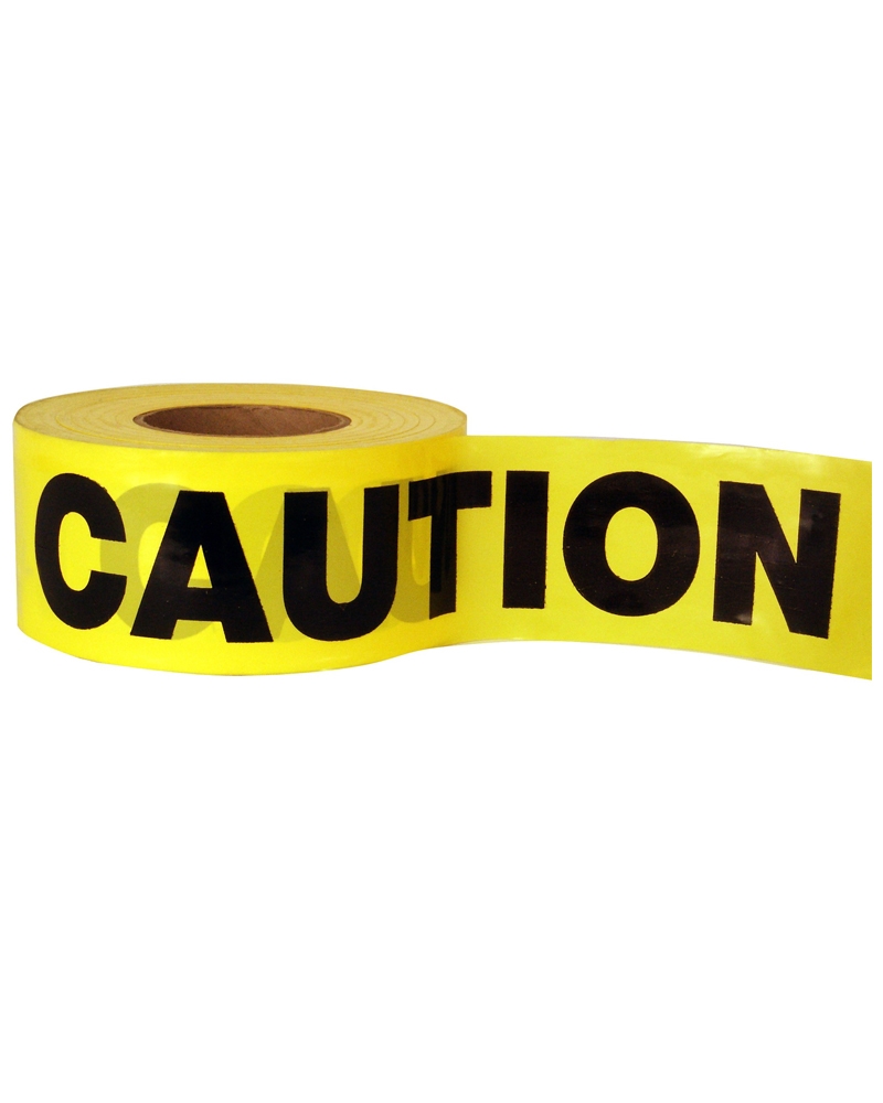 10 Rolls/Case CAUTION TAPE Safety Reflective Yellow - saraglove.com