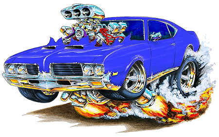 musclear car cartoon
