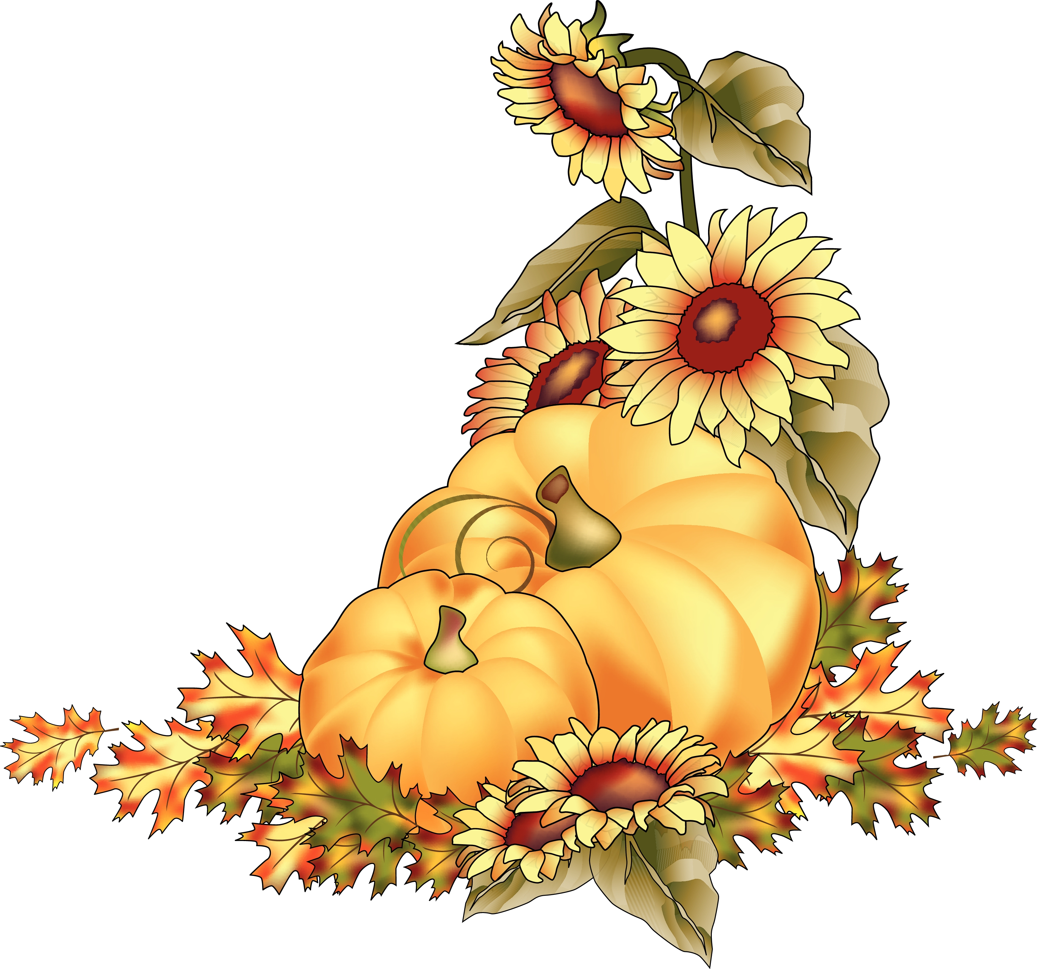 Harvest Clipart Pumpkins-at-harvest-