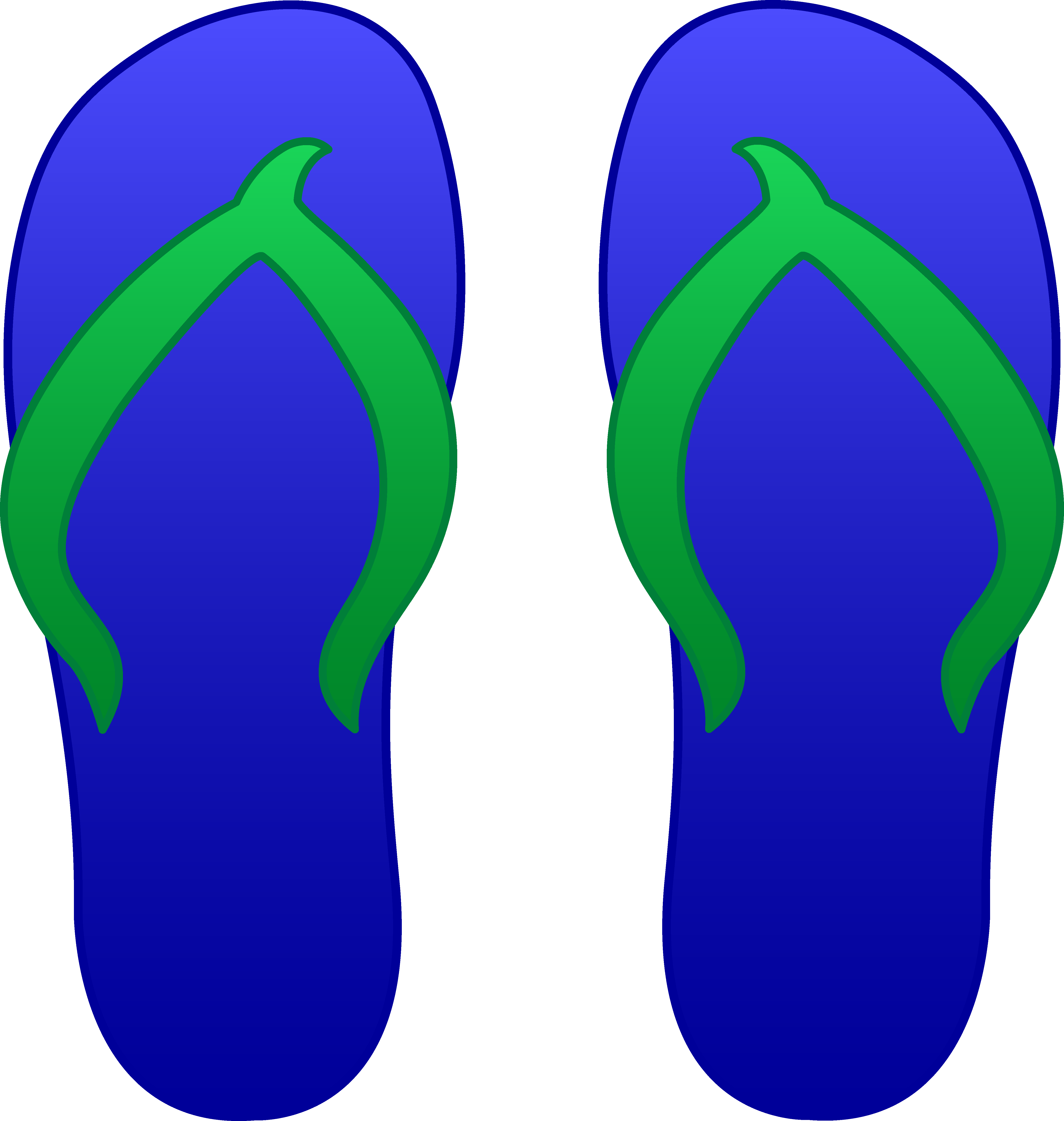 Flip Flops Clipart Black And White - Free Clipart ...