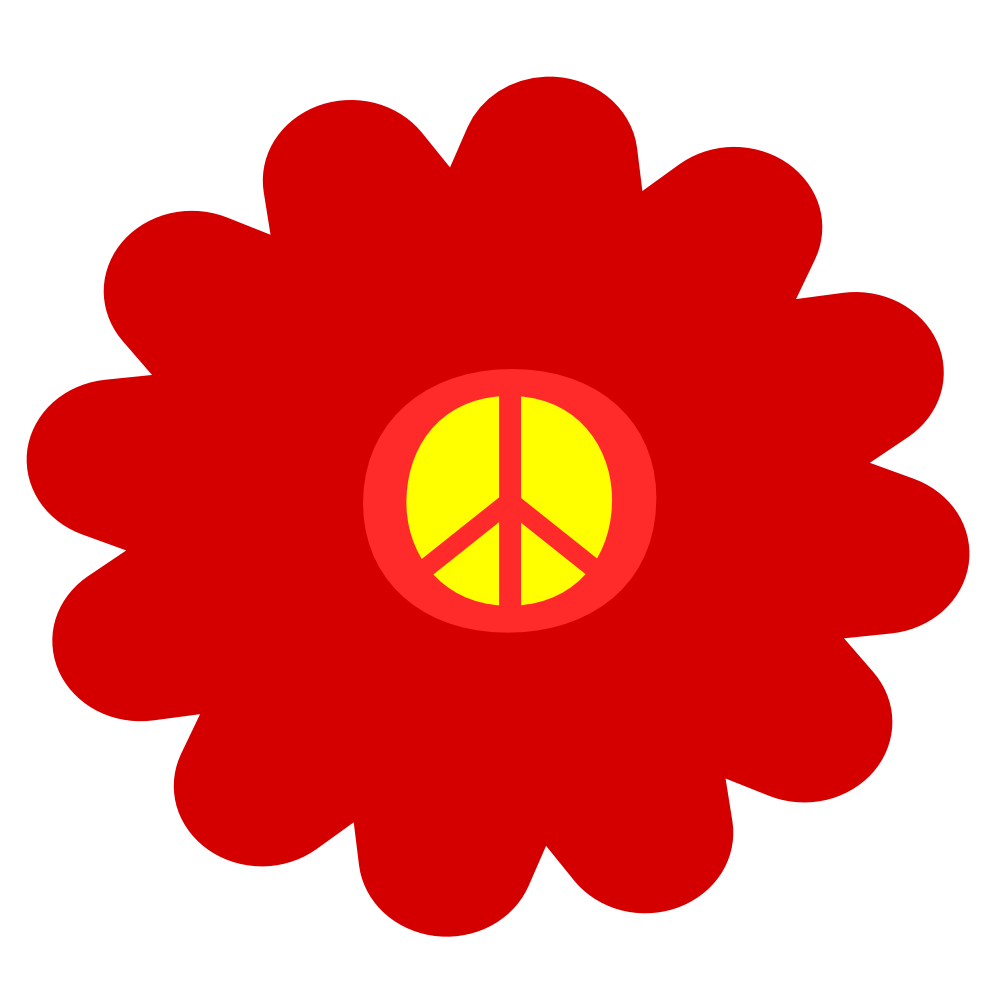 Red Hippie Flower - ClipArt Best