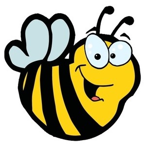 Cartoon bumble bee clip art