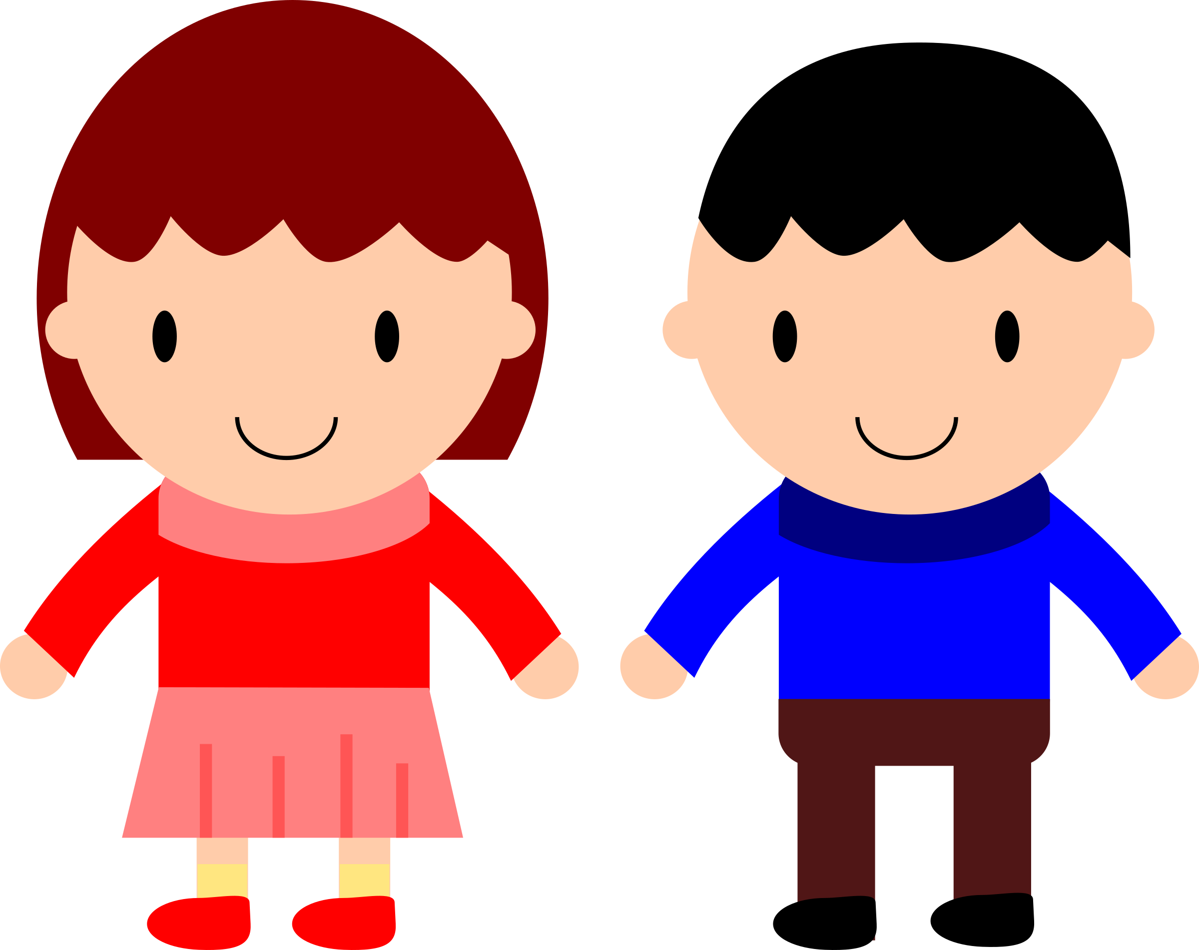 Boy girl clip art