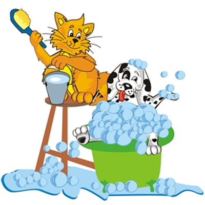 Dog groomer clipart cartoon