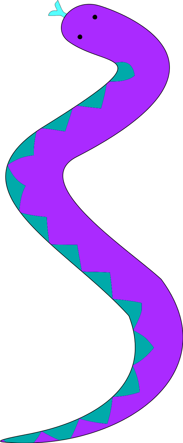 Purple snake clipart