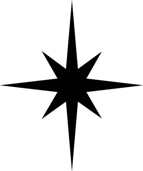 Silhouette clipart christmas star outline