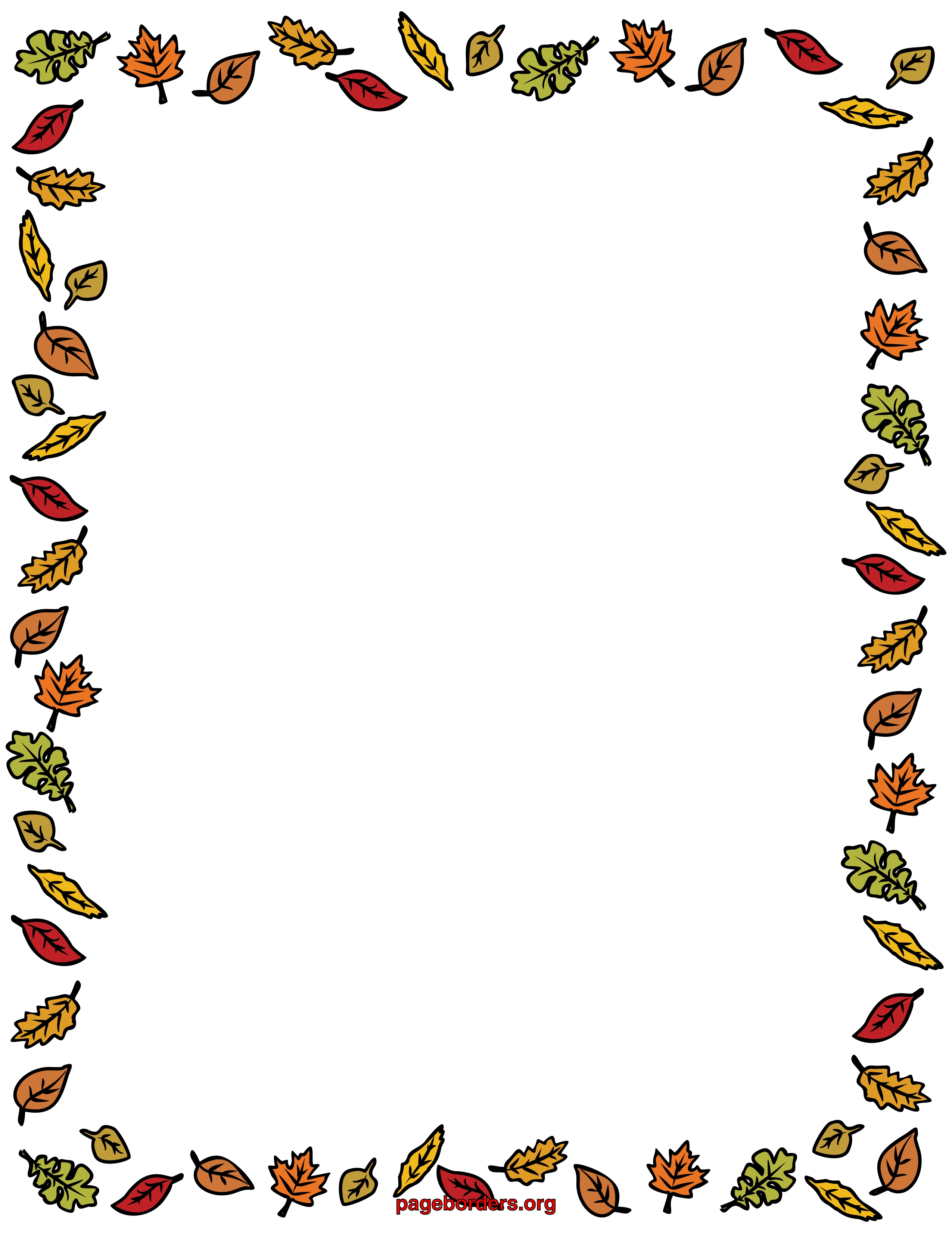 Free fall borders clip art
