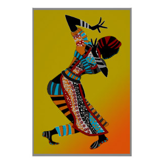 African Tribal Dance Art & Framed Artwork | Zazzle