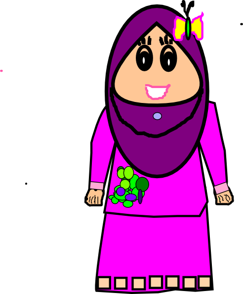 Muslimah Cute Cartoon - ClipArt Best