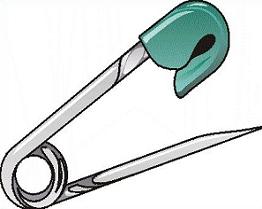 Free Baby Diaper Pin Clipart