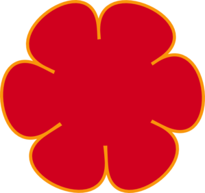 Red Orange Flower clip art - vector clip art online, royalty free ...