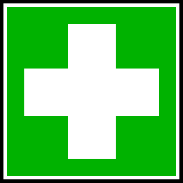 Green Hospital Cross Clip Art - vector clip art ...