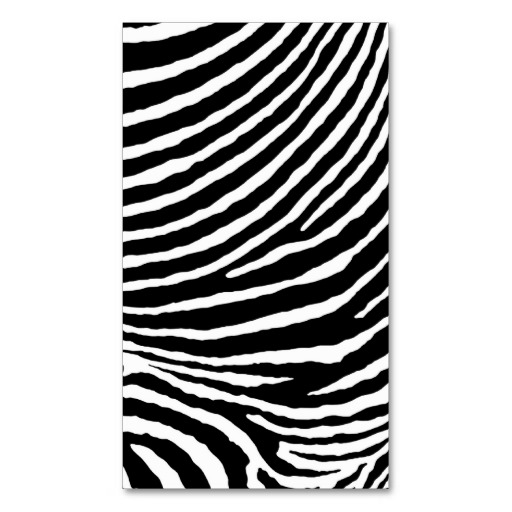 ZEBRA STRIPES: BLACK and WHITE Business Card Template from Zazzle.