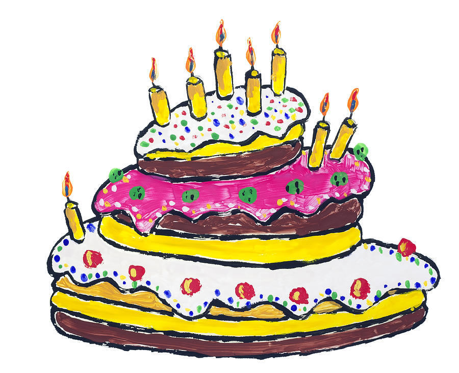 Birthday Cake Drawings for Sale